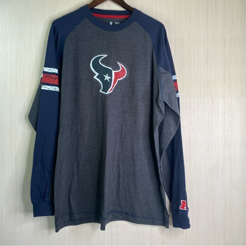 NFL Team Apparel Men’s Houston Texans Crew Neck Long Sleeve Heavyweight Tee 2XL